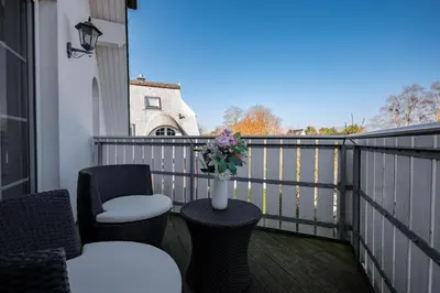 Ein Balkon oder eine Terrasse in der Unterkunft Birkenstraße 10b 