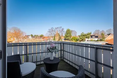 Ein Balkon oder eine Terrasse in der Unterkunft Birkenstraße 10b 