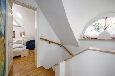 Ein Bett oder Betten in einem Zimmer der Unterkunft Müggenburger Weg 42 - Petersens Kate