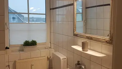 Ein Badezimmer in der Unterkunft Jordanstr 35 Whg 5