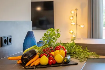 Essen in der Ferienwohnung oder in der Nähe