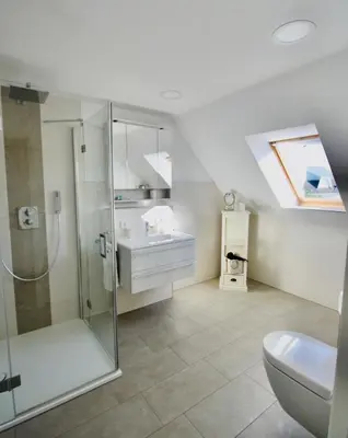 Ein Badezimmer in der Unterkunft Stuermann