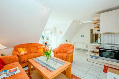 Küche/Küchenzeile in der Unterkunft Haus Seeschwalbe Fewo Nr 7