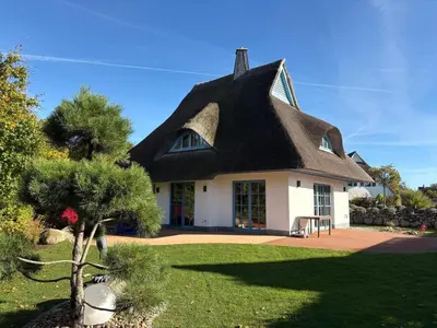 Ein Garten an der Unterkunft Ferienhaus Haubenlerche 53