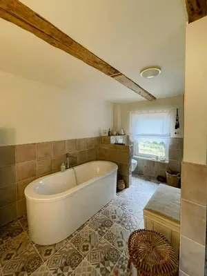 Ein Badezimmer in der Unterkunft Cozy Holiday Haven Near Fischland-Darß-Zingst