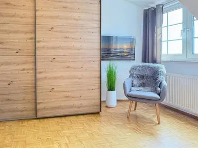 Ein Sitzbereich in der Unterkunft Zingstrose