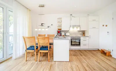 Küche/Küchenzeile in der Unterkunft Haus Kranich 1 Fewo Nr 1