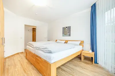 Ein Bett oder Betten in einem Zimmer der Unterkunft Haus Kranich 1 Fewo Nr 1