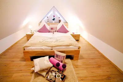 Ein Bett oder Betten in einem Zimmer der Unterkunft Ferienhaus Nani