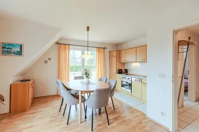 Küche/Küchenzeile in der Unterkunft Haus Kormoran, Fewo Nr 3