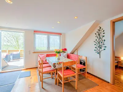 Ein Sitzbereich in der Unterkunft Ferienwohnung Palm