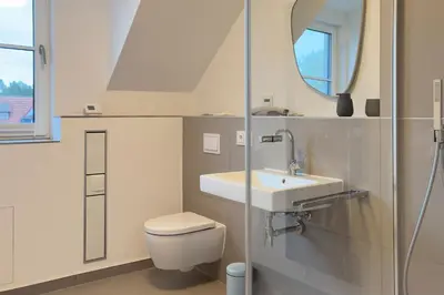 Ein Badezimmer in der Unterkunft Ferienhäuser Baltic Lagoon Haus 16 