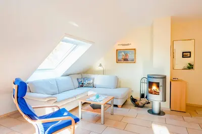 Ein Sitzbereich in der Unterkunft Ferienhaus LampRieger Fewo 1 OG