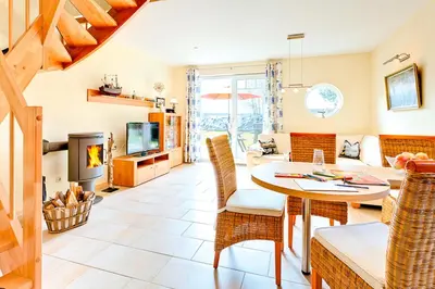TV/Unterhaltungsangebot in der Unterkunft Fewo LampRieger Maisonette rechts