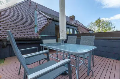 Ein Balkon oder eine Terrasse in der Unterkunft Boddenräuber 4