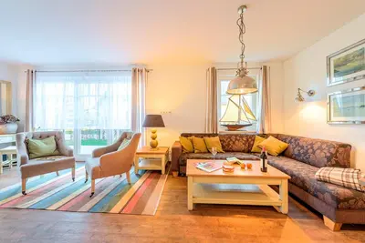 Ein Sitzbereich in der Unterkunft Ferienhaus Rosenberg