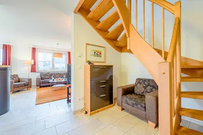Ein Sitzbereich in der Unterkunft Ferienhaus Meeresrauschen
