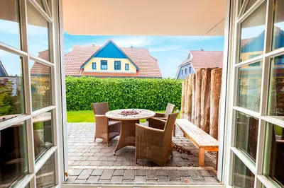 Ein Garten an der Unterkunft Inseltraum Whg Kiebitz Par li