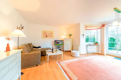 Ein Sitzbereich in der Unterkunft Fewo Wadler, Nr 2, Lindenstraße