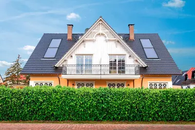 Das Gebäude in dem sich die Ferienwohnung befindet