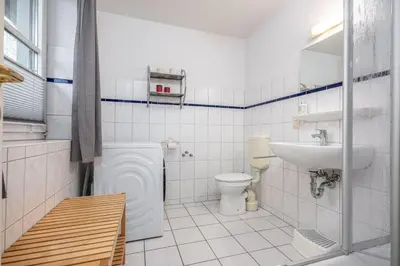Ein Badezimmer in der Unterkunft Reihenmittelhaus Toraya