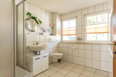Ein Badezimmer in der Unterkunft Jagdhaus Prerowstrom