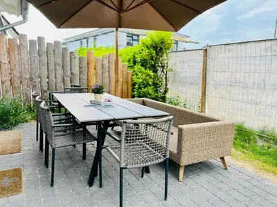 Ein Balkon oder eine Terrasse in der Unterkunft House Küstenkind