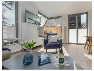 Ein Sitzbereich in der Unterkunft One-bedroom apartment