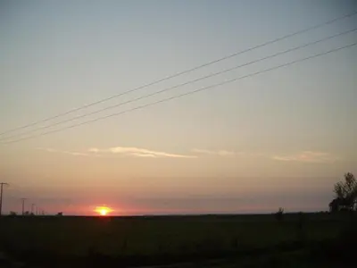 Blick auf den Sonnenuntergang/Sonnenaufgang von der Ferienwohnung aus oder aus der Nähe
