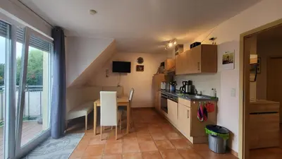 Küche/Küchenzeile in der Unterkunft Ferienwohnung Böttcher