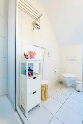 Ein Badezimmer in der Unterkunft Ferienwohnung Nr 6