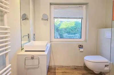 Ein Badezimmer in der Unterkunft Ferienwohnung im Haus Kavelhus