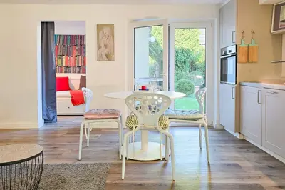 Küche/Küchenzeile in der Unterkunft Ferienwohnung im Haus Kavelhus
