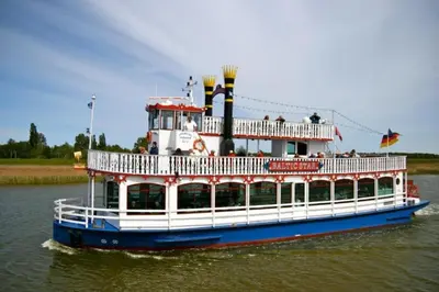 Blick auf einen Fluss in der Nähe der Ferienwohnung