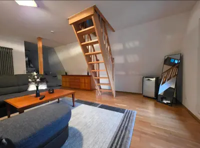 TV/Unterhaltungsangebot in der Unterkunft Atelierwohnung eines Fischers