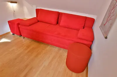 Ein Sitzbereich in der Unterkunft Haus Kormoran, Fewo Held