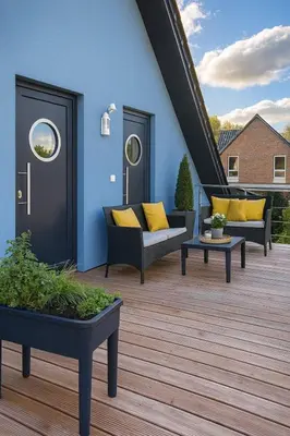 Das Gebäude in dem sich die Ferienwohnung befindet