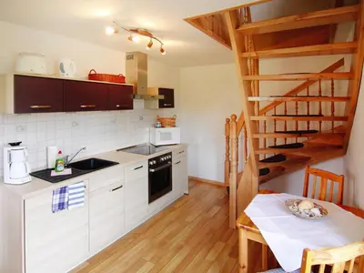 Küche/Küchenzeile in der Unterkunft Ferienwohnung, Wieck am Darß