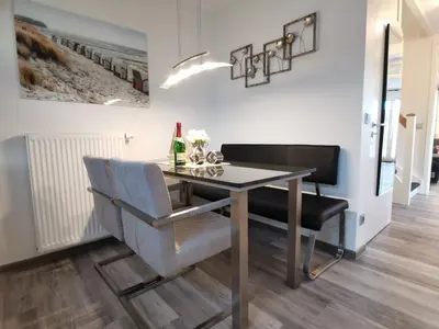 Ein Sitzbereich in der Unterkunft Kaveleck