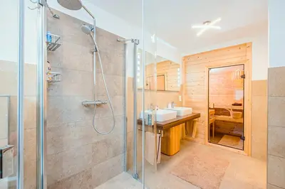 Ein Badezimmer in der Unterkunft Ferienwohnung Hann