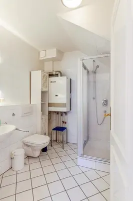 Ein Badezimmer in der Unterkunft Haus Kormoran, Fewo Nr 12