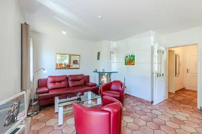 Ein Sitzbereich in der Unterkunft Haus Kormoran, Fewo Nr 12
