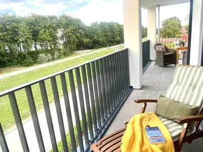 Ein Balkon oder eine Terrasse in der Unterkunft Beach villa Zingst