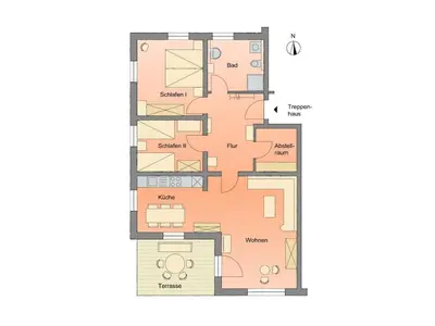 Grundriss der Unterkunft Holiday apartment with 3 bedrooms
