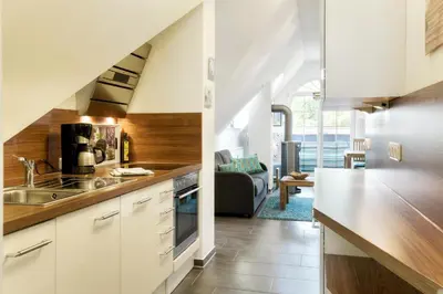 Küche/Küchenzeile in der Unterkunft de Obendtied - Wohnung 6 