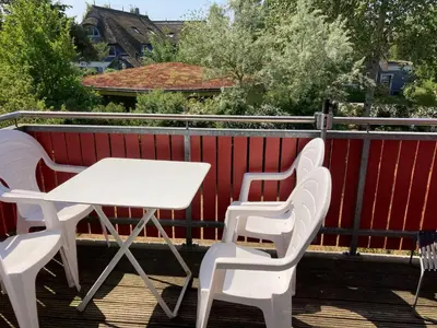 Ein Balkon oder eine Terrasse in der Unterkunft Möwennest
