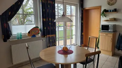 Küche/Küchenzeile in der Unterkunft Ferienwohnung Hustadt