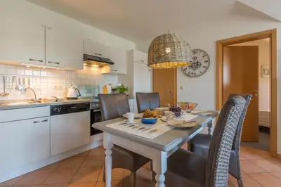 Küche/Küchenzeile in der Unterkunft Ferienwohnung Hustadt