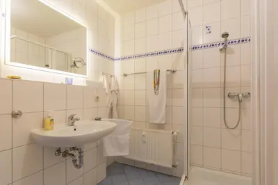 Ein Badezimmer in der Unterkunft Ferienwohnung Hustadt
