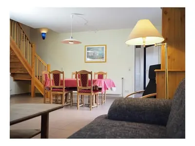 Ein Sitzbereich in der Unterkunft Holiday apartment in Prerow with terrace